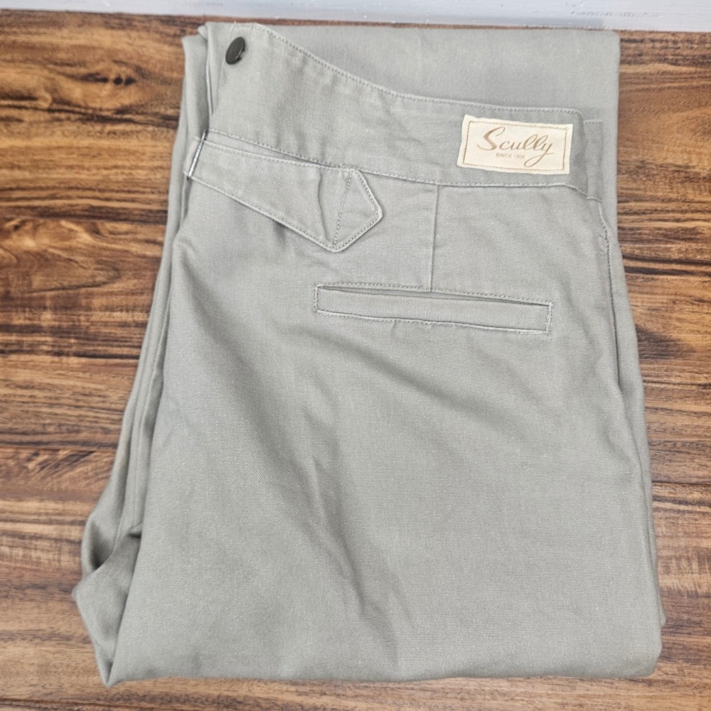 Vintage Scully High Waist Cinch Back Canvas Pants Khaki Mens Sz 40